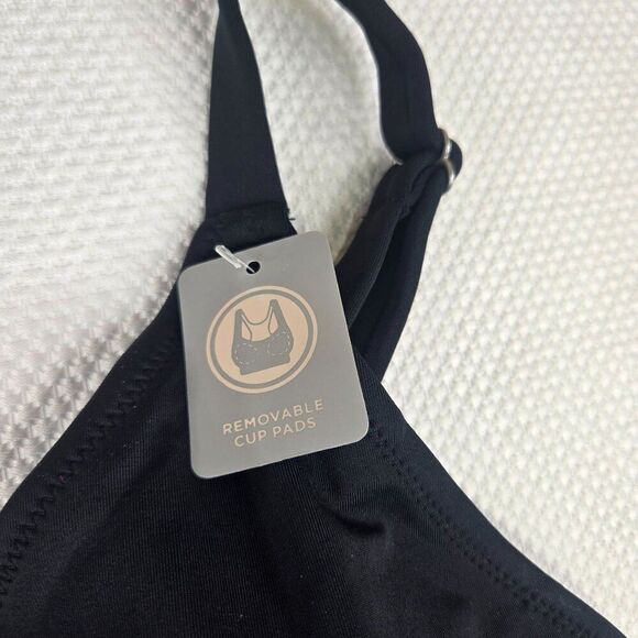 Womens Black Marika XL Tankini Swim Top Removable Cup Pads Adjustable Straps Key - Picture 3 of 6